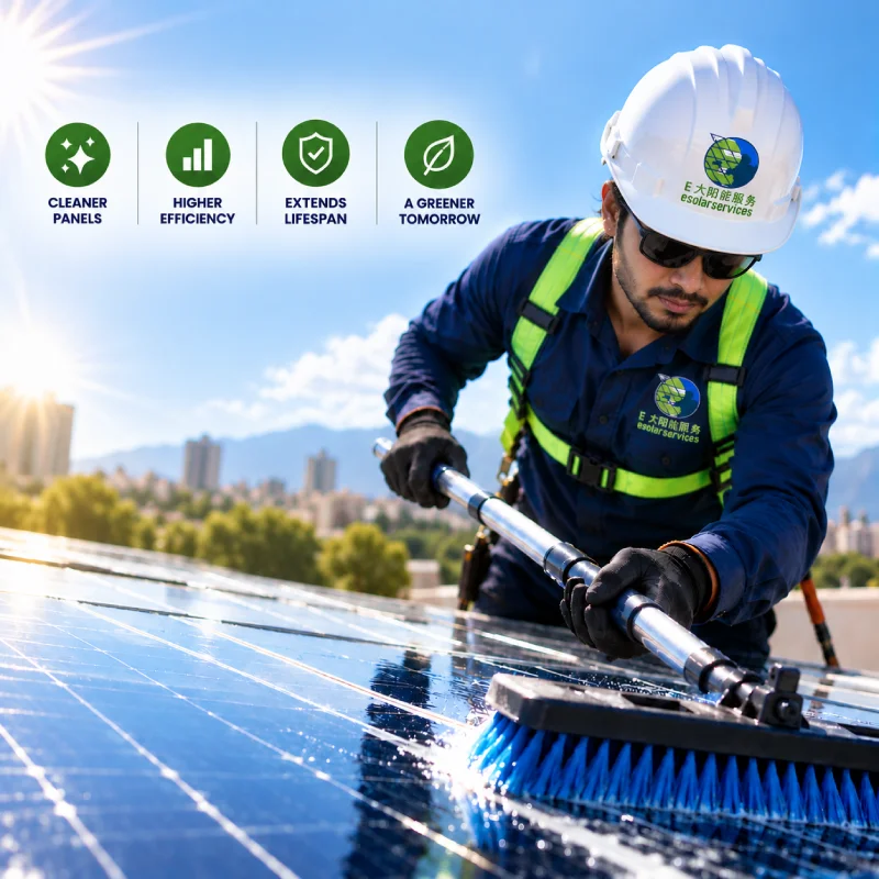 Solar panel cleaning improving system performance